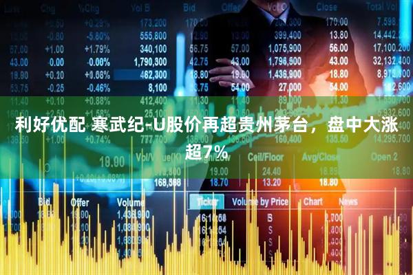 利好优配 寒武纪-U股价再超贵州茅台，盘中大涨超7%